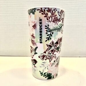 Starbucks 2022 Holiday Enchanted Forest Ceramic travel mug w/lid